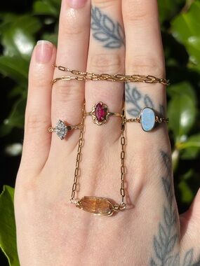 Built in imperial topaz necklace